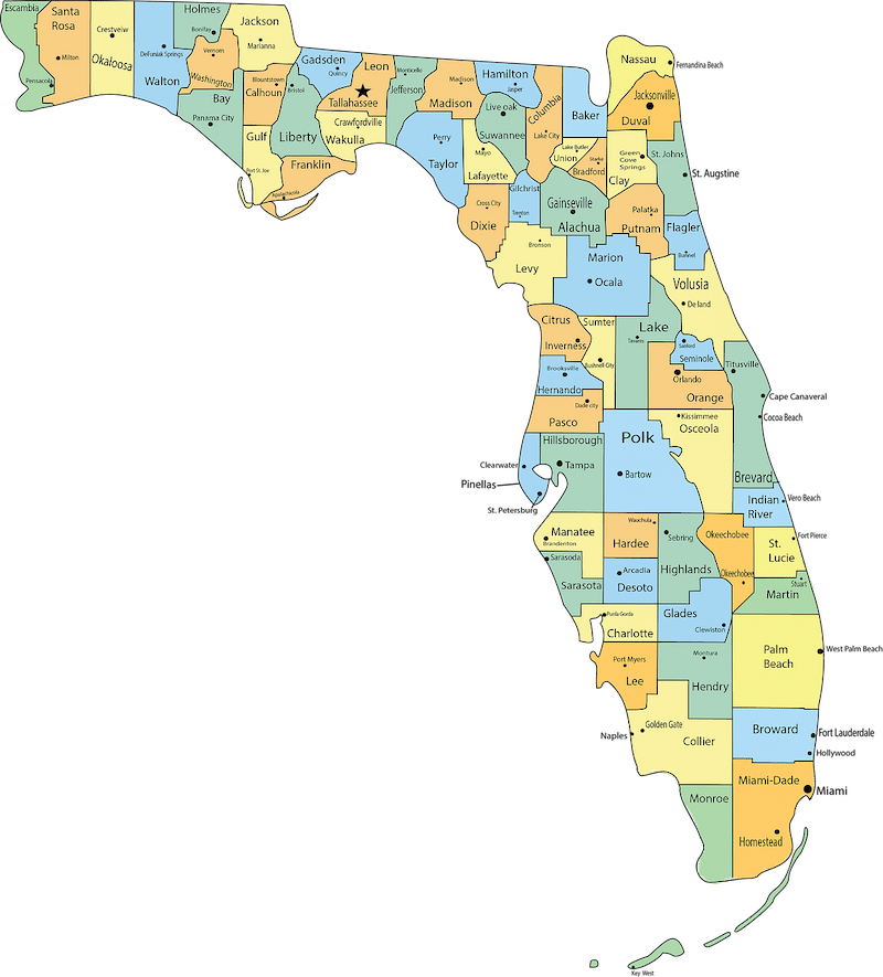 Florida Map Ta Area Historical Maps Map Of Florida Counties 