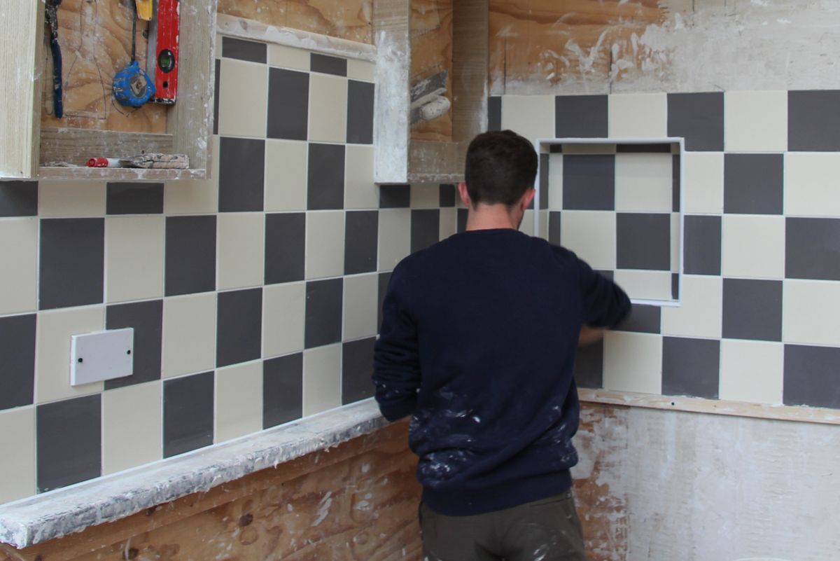 Tiling a kitchen