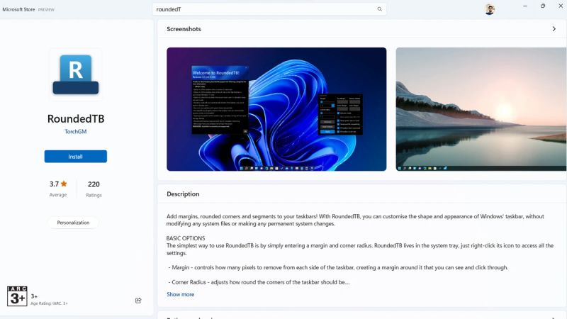 How To Customize Windows 11 Taskbar Using Roundedtb App - Desktop Ocean Wallpapers for Desktop