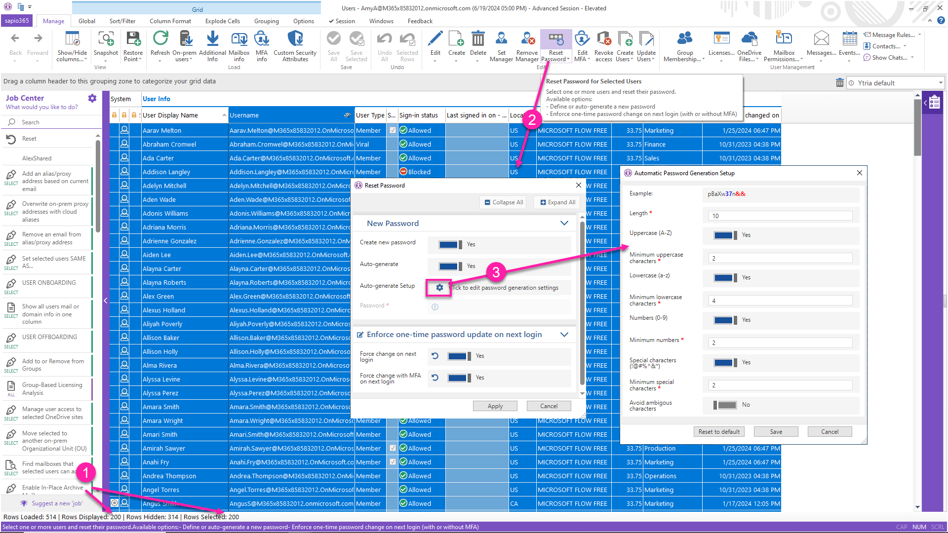 How to quickly reset office 365 passwords in bulk