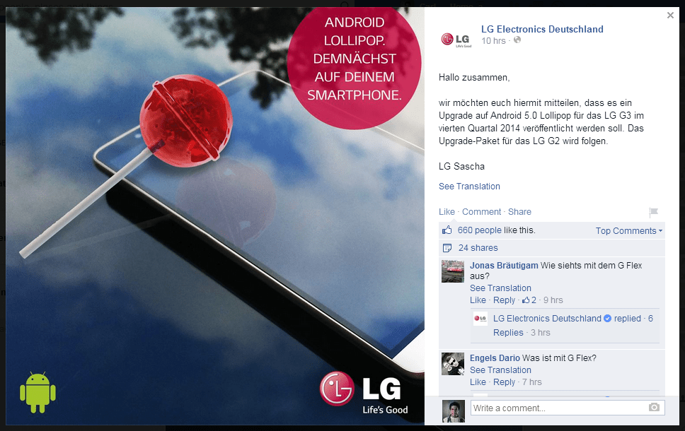 LG, Asus resmi umumkan jadwal update Android 5.0 Lollipop