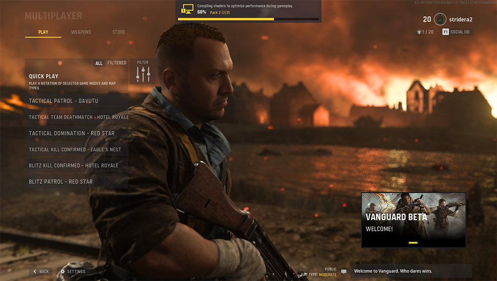 closed beta cod vanguard