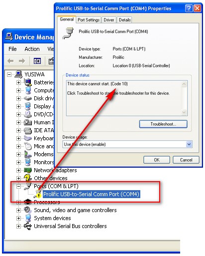 Driver Prolific Wave Tidak Ter Install Dengan Baik Code 10 Bermasalah Tanda Seru Exclamation Di Device Manager Untuk Melakukan settingkonfigurasi modem wavecome dan instalasi gammu sekaligus membuat databse gammu nya di sini saya akan membagi 2 cara yaitu.