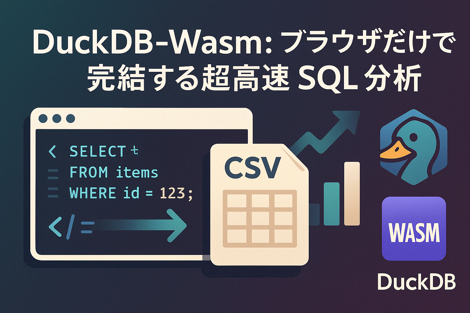 【完全解説】DuckDB‑Wasm：ブラウザだけで完結する超高速 SQL 分析入門