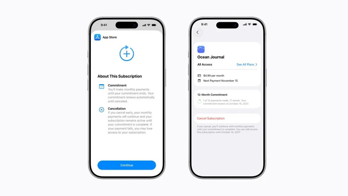 App Store subscription