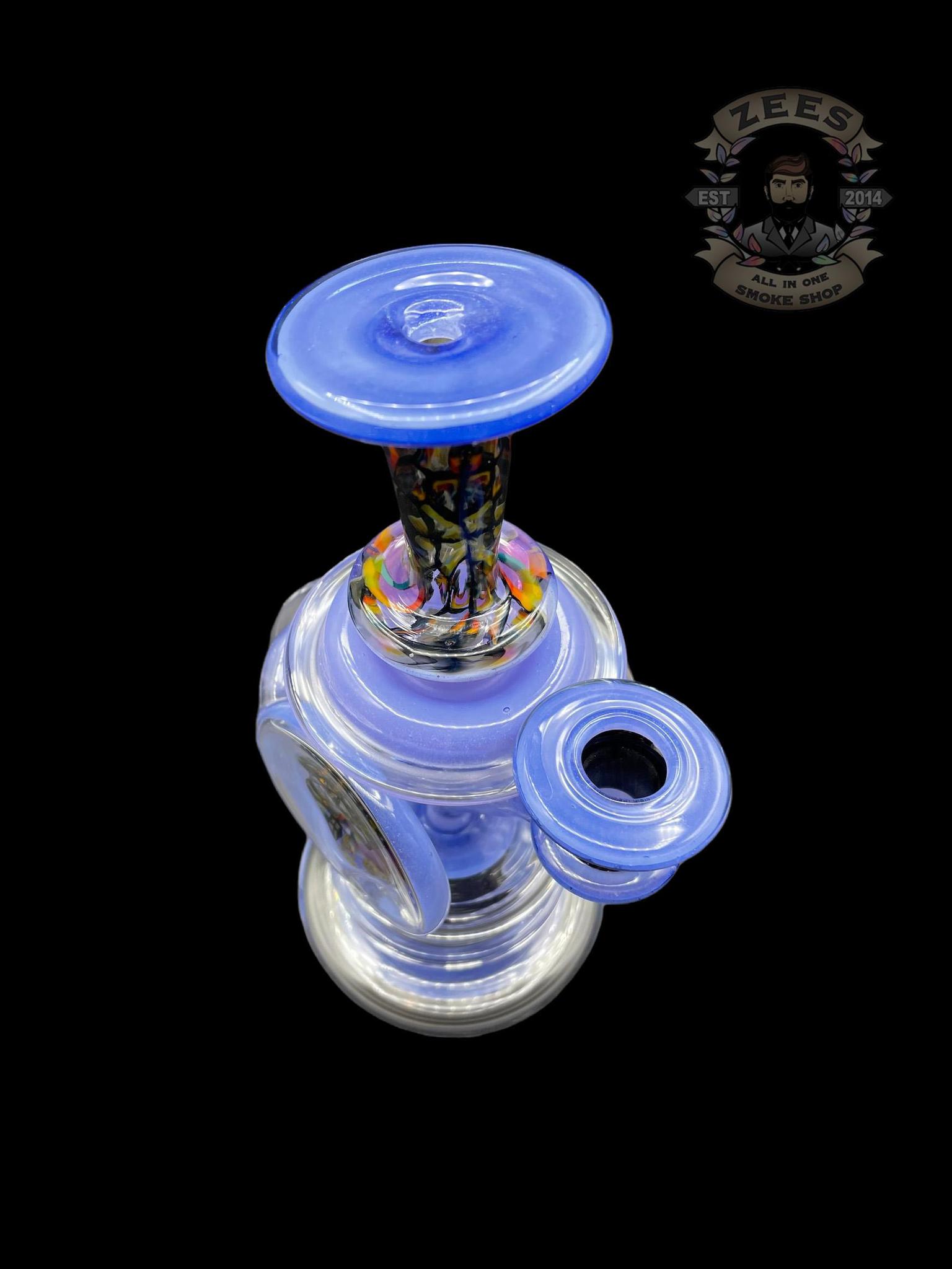 SHOULDER WORX GLASS: MARINA BLUE DUAL DISK UPTAKE RECYCLER