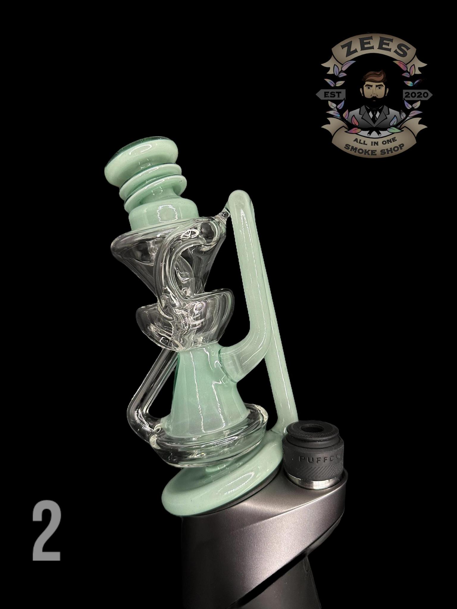 ◆JJ JIGOTT◆ Crinkle Puff Flare One Piece GR5A0OP551 JF GLASS: 4X2 RECYCLER PUFFCO PEAK ATTACHMENT – ALL IN ONE