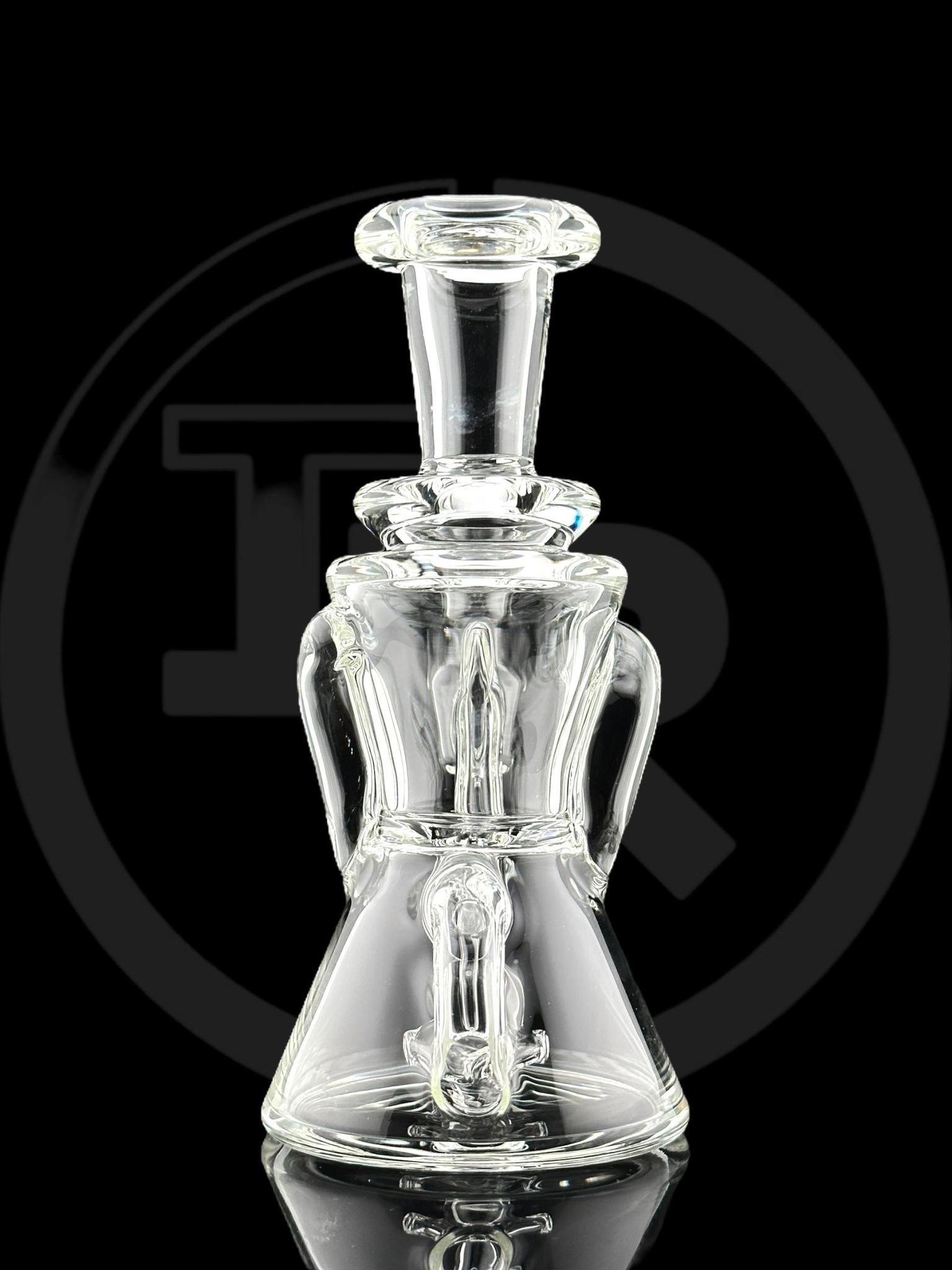 IRIDESCENT GLASS: 5″ MINI GILLY CYCLER WITH ENCASED OPAL