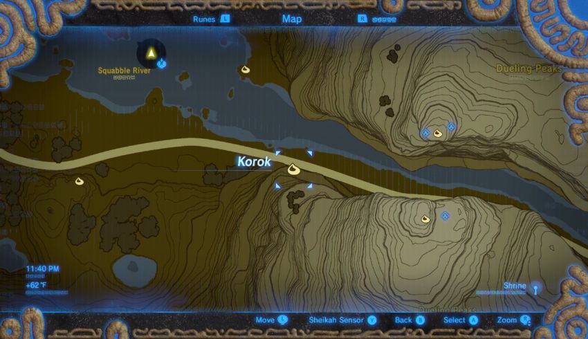 pix Botw Korok Seeds Map Dueling Peaks dueling peaks korok seed locations