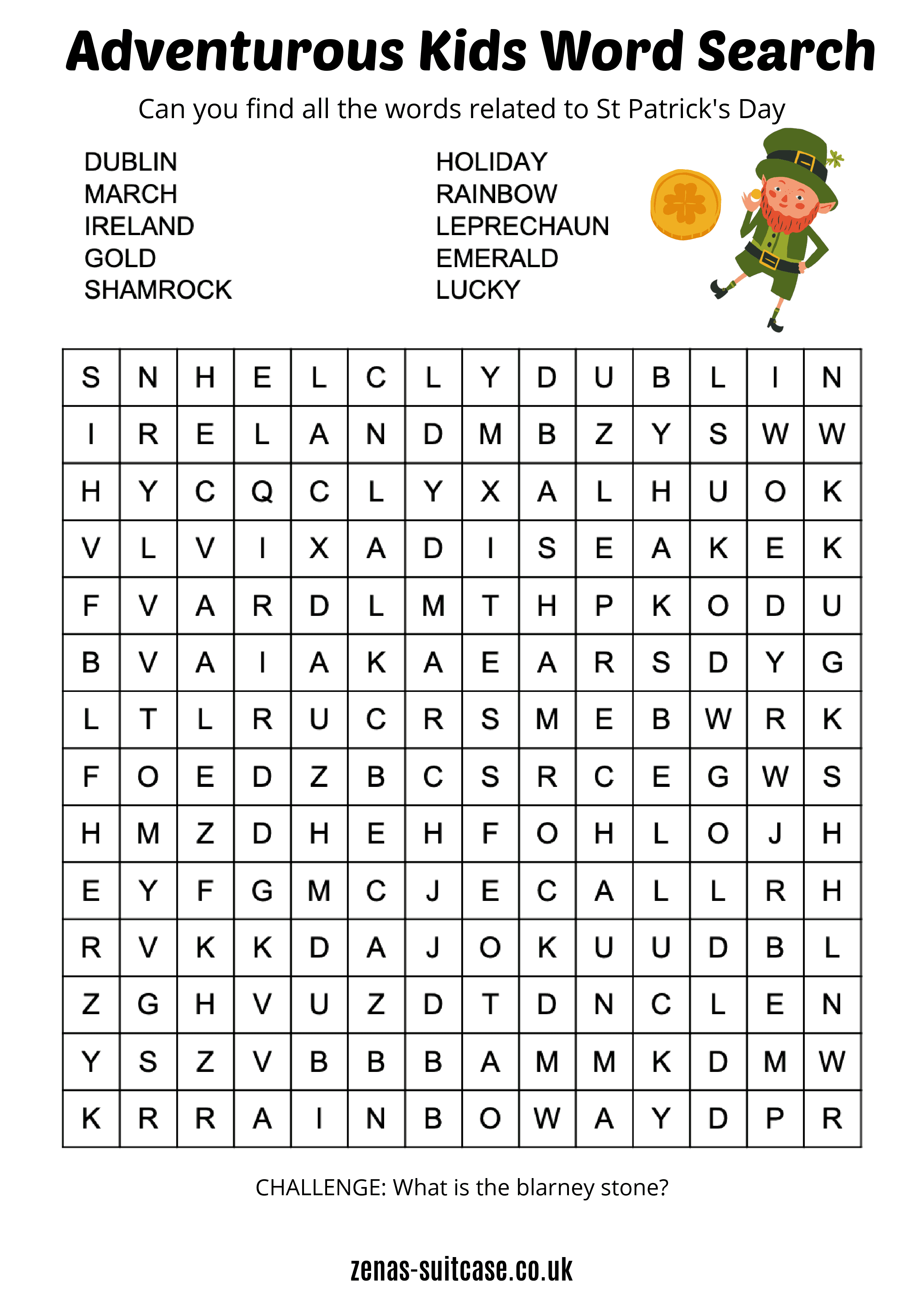 free word search games for kids including blank template