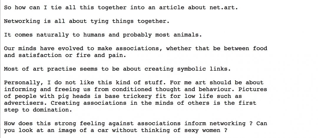 L Histoire Polyphonique Du Net Art Un Eternal Network Zerodeux 02