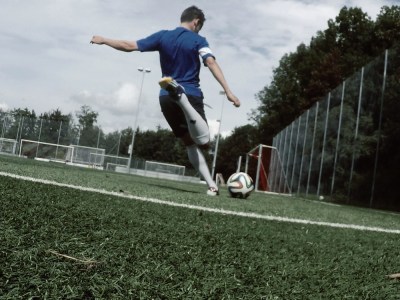Timo Steiner beim Fussballtraining