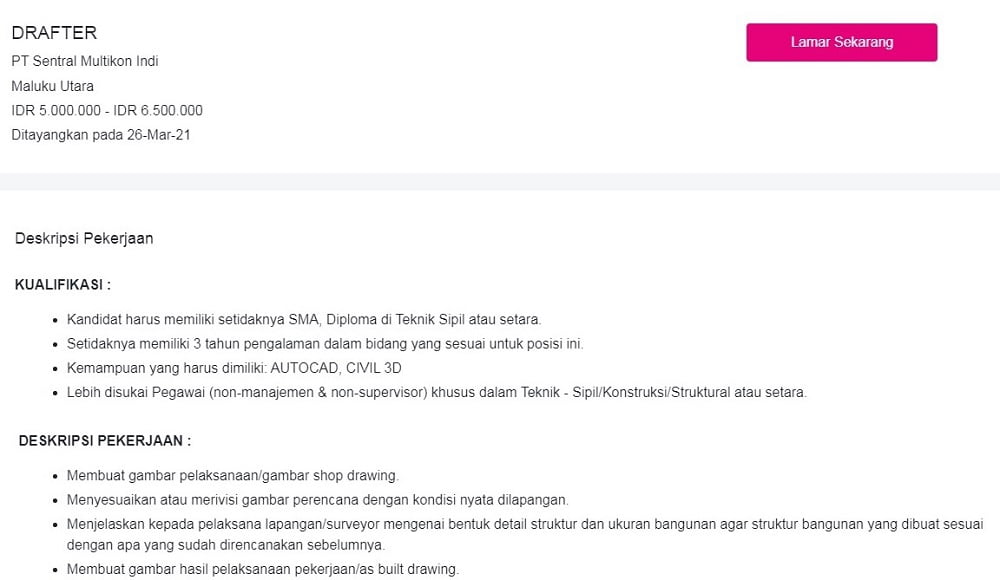 arti pegawai non manajemen non supervisor : 25 Prospek Kerja Teknik Sipil Dan Besaran Gajinya