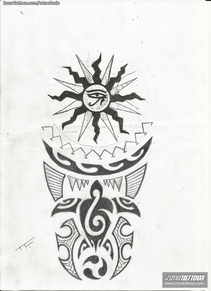 Tattoo Flash Of Maori, Eye Of Horus 963_x_700_jpg