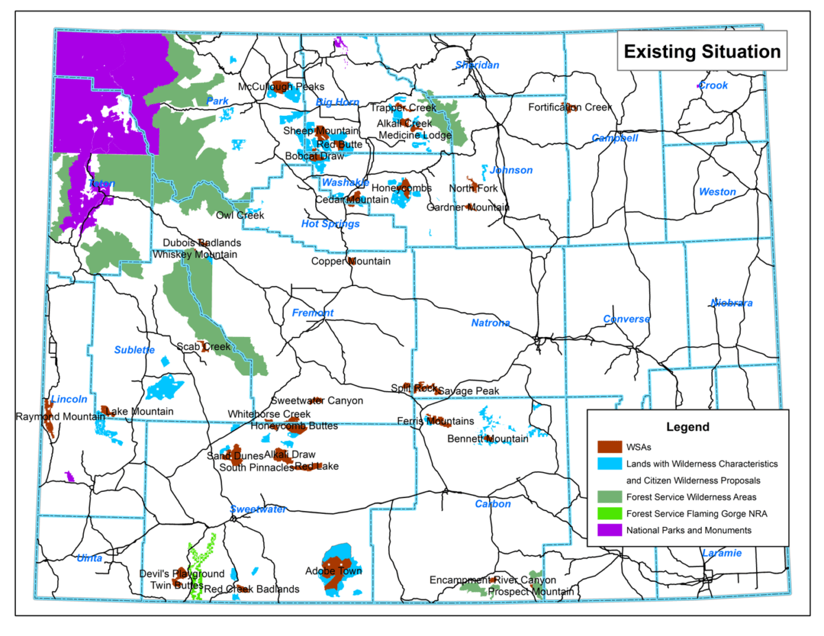 Wyoming National Forest Map Existing State Map 