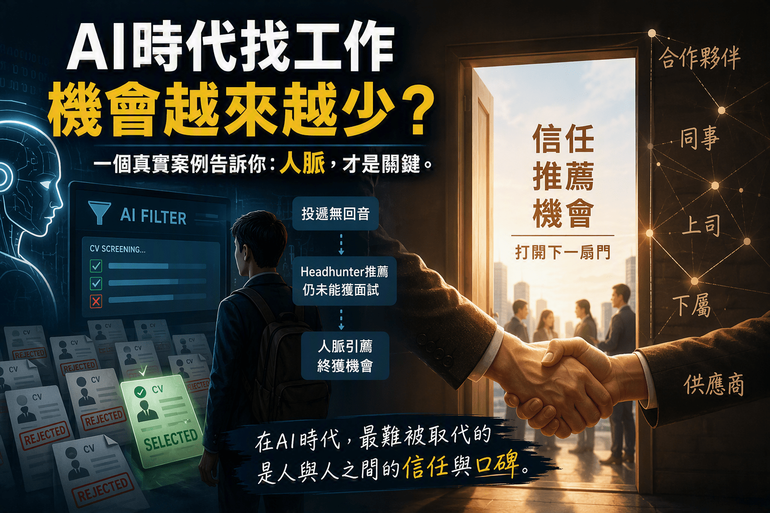 當AI取代愈來愈多工作，連CV都由AI代寫，你還能憑什麼突圍而出？