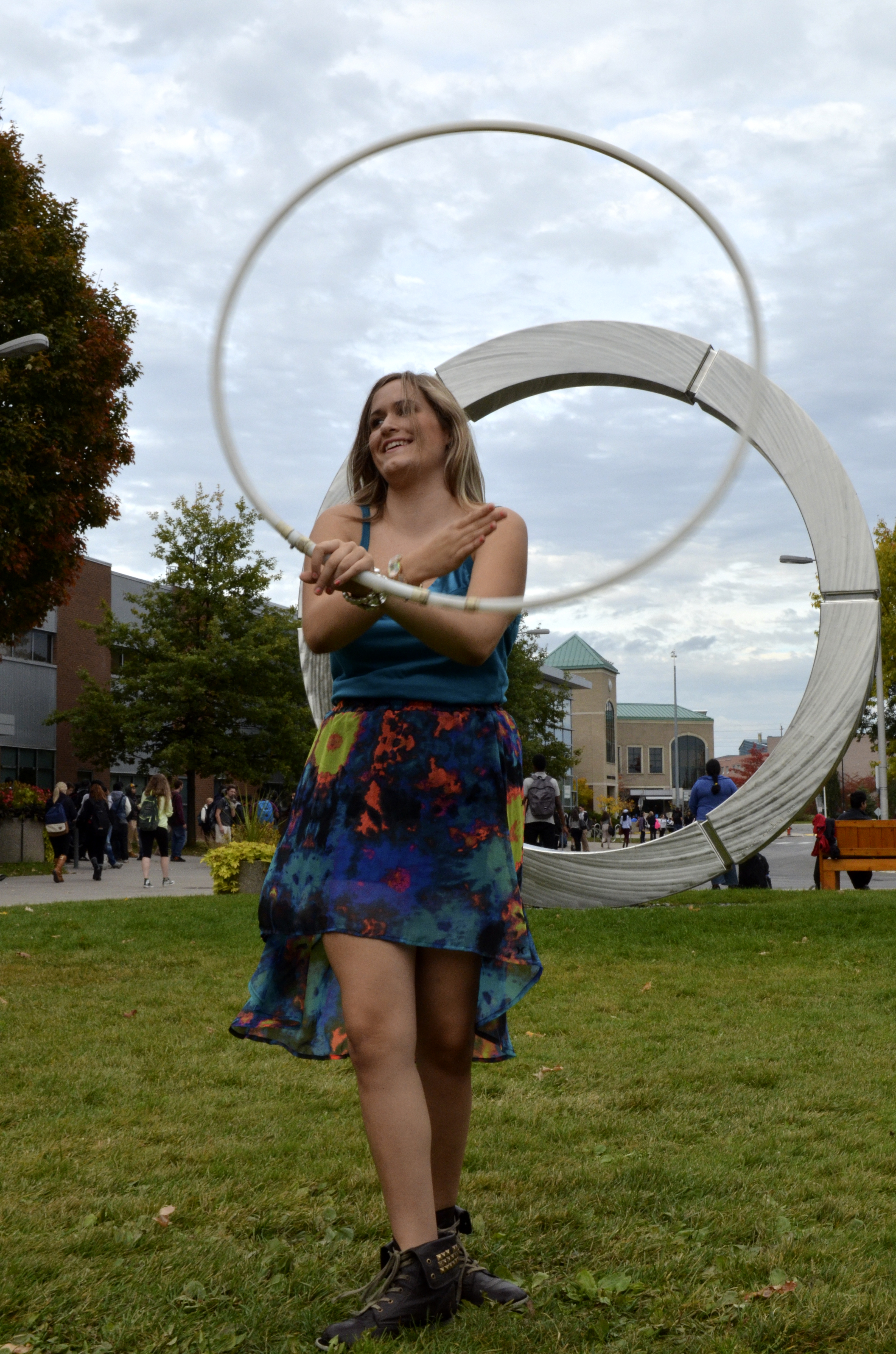Bridgette Hall - The "Hula-Hoop Girl" at Durham College.