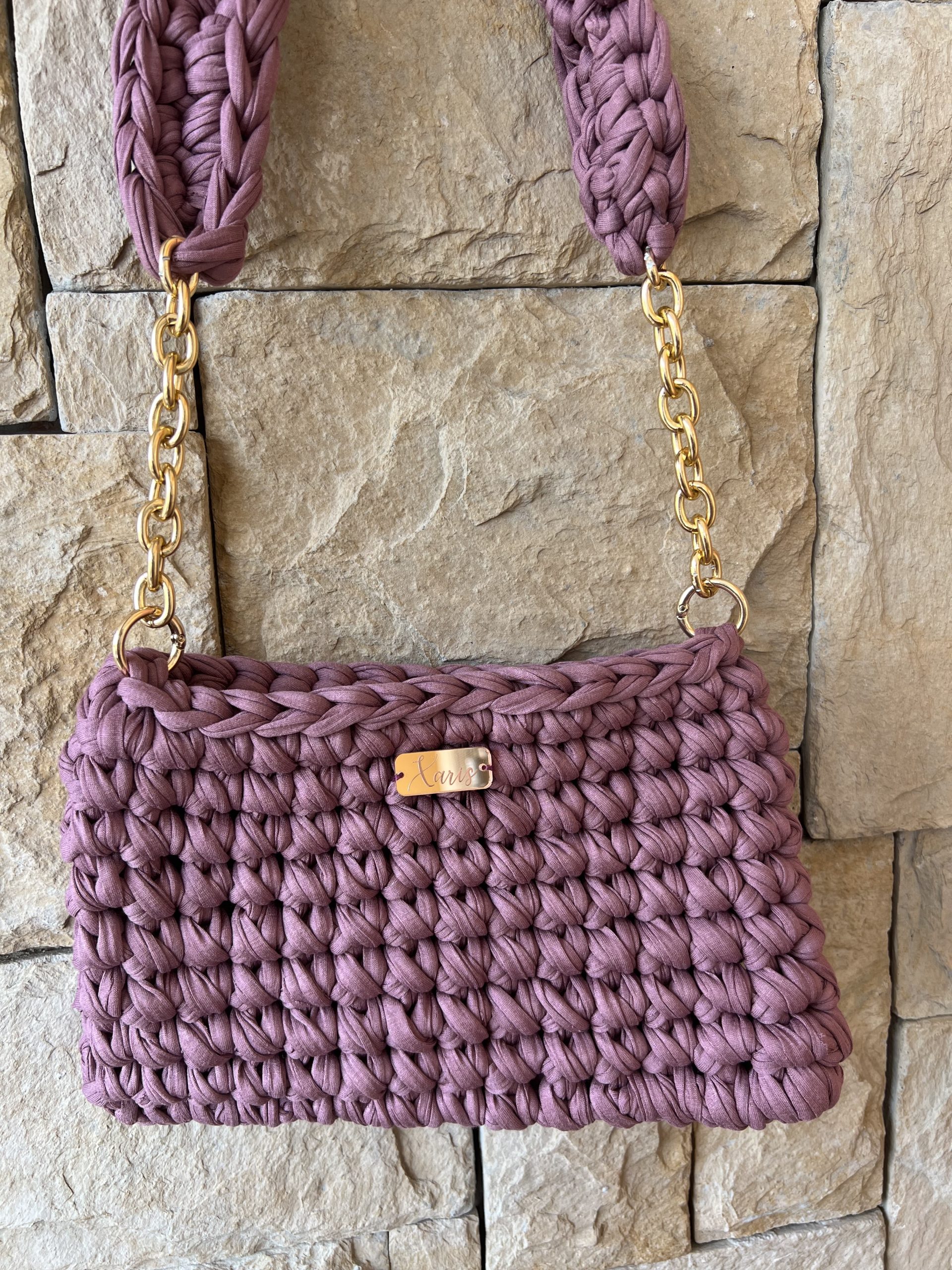 Τσάντα πλεκτή “Purple”