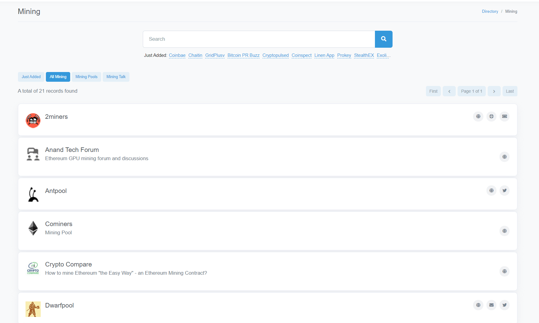 Mining Pool trên Etherscan