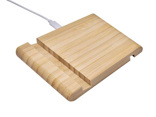 CRG 042 BE - CARGADOR INALÁMBRICO FUL (BEIGE / BAMBU)