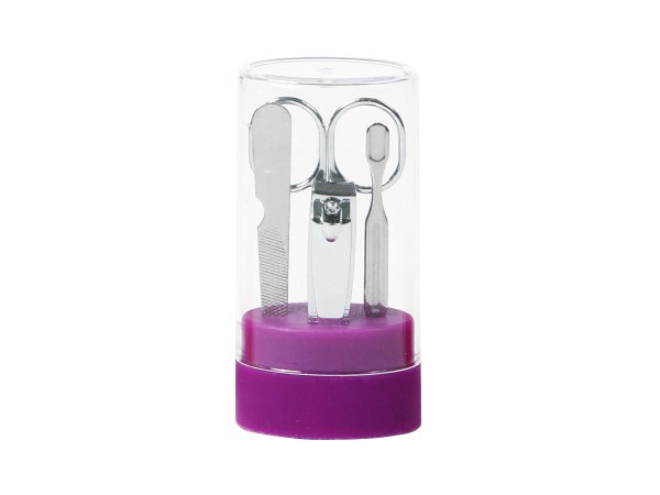 SET DE MANICURA LHASA MORADO BE-014M ( BE-014 / BE014 / ACCESORIOS DE BELLEZA )