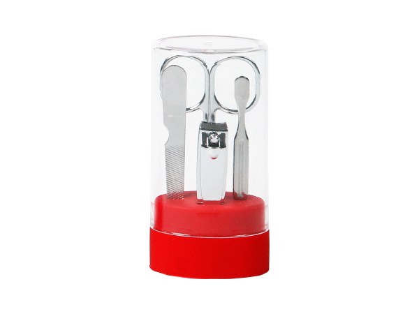 SET DE MANICURA LHASA ROJO BE-014R ( BE-014 / BE014 / ACCESORIOS DE BELLEZA )