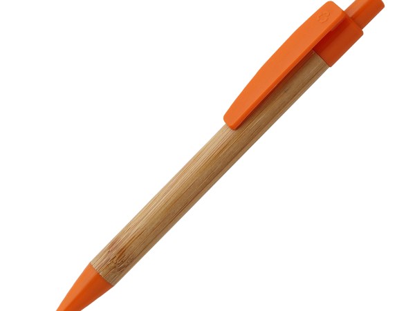 BOLÍGRAFO DE BAMBÚ MALAGA NARANJA BL-126O ( BL-126 / BL126 / TINTA NEGRA )