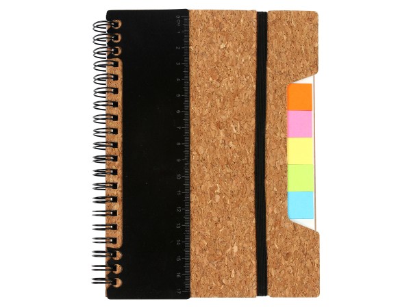 LIBRETA TIPO CORCHO NEGRO LB-044N ( LB-044 / LB044 / LIBRETAS,ESPIRAL )