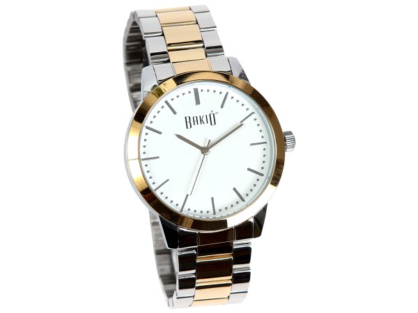 RELOJ DE PULSO BAKIÓ PLATA CABALLERO RK-014 ( RK-014 / RK014 / RELOJES DE PULSO )