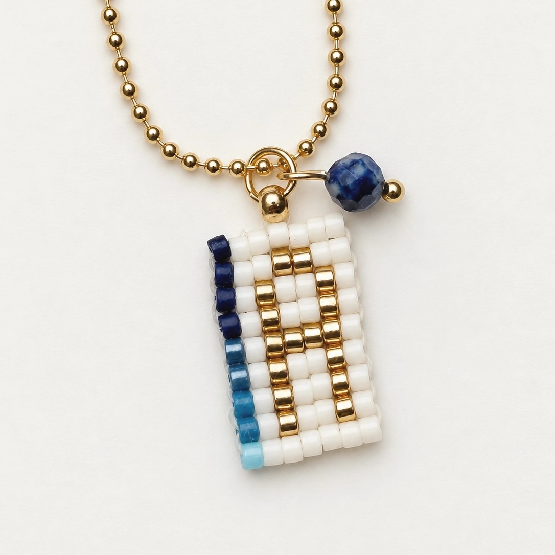 Miyuki Beaded Initial Necklace