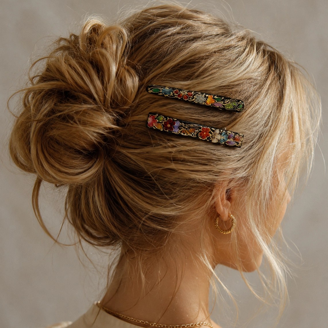 Hand-Painted Hair Clips