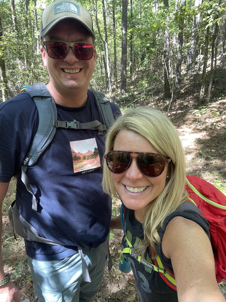slow living hiking couple