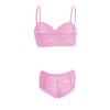Women's Lace Bra and Panty Pink Lingerie Set - Image 2