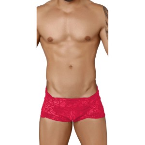 Erotic men's red color seductive boxer lingerie underwear- front