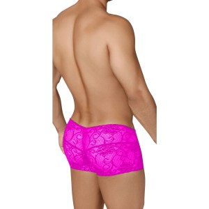 Alluring men's pink color boxer briefs- back
