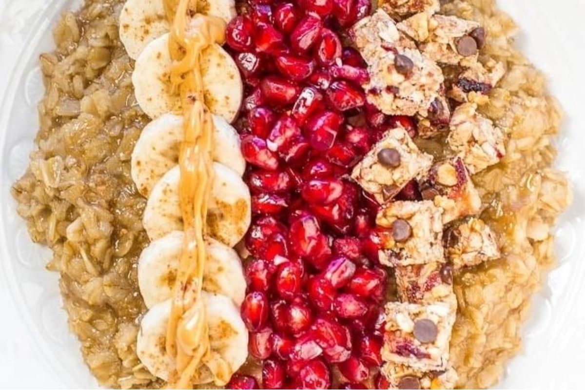 A close up of delicious oatmeal.