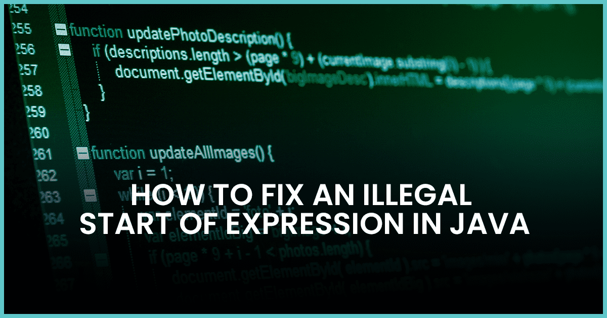 You can also bookmark this page with the url . Top 6 Ways To Fix Illegal Start Of Expression Error In Java