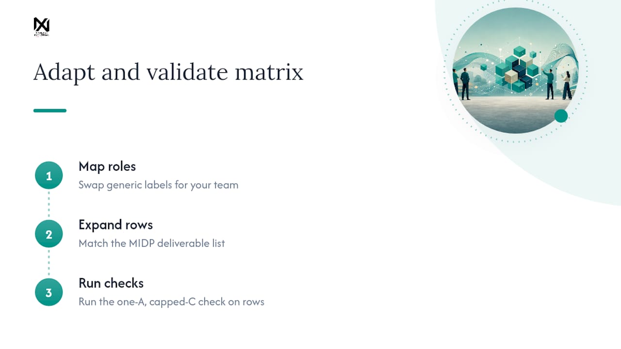 Three-step matrix validation workflow