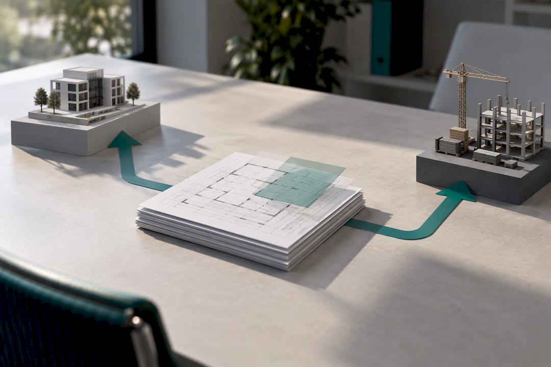 Design change notification workflow illustration