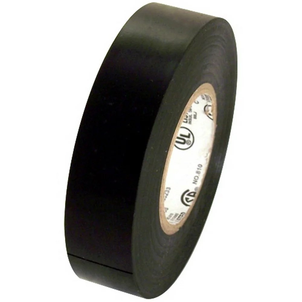 3/4" x 20 yds. Black Electrical Tape Single Roll.