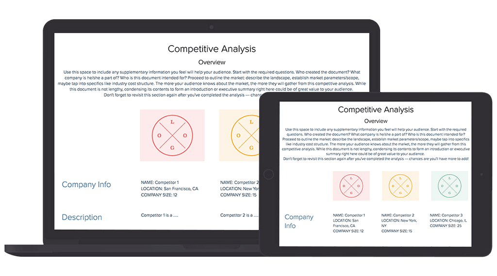 Competitive Analysis Template And Examples Xtensio