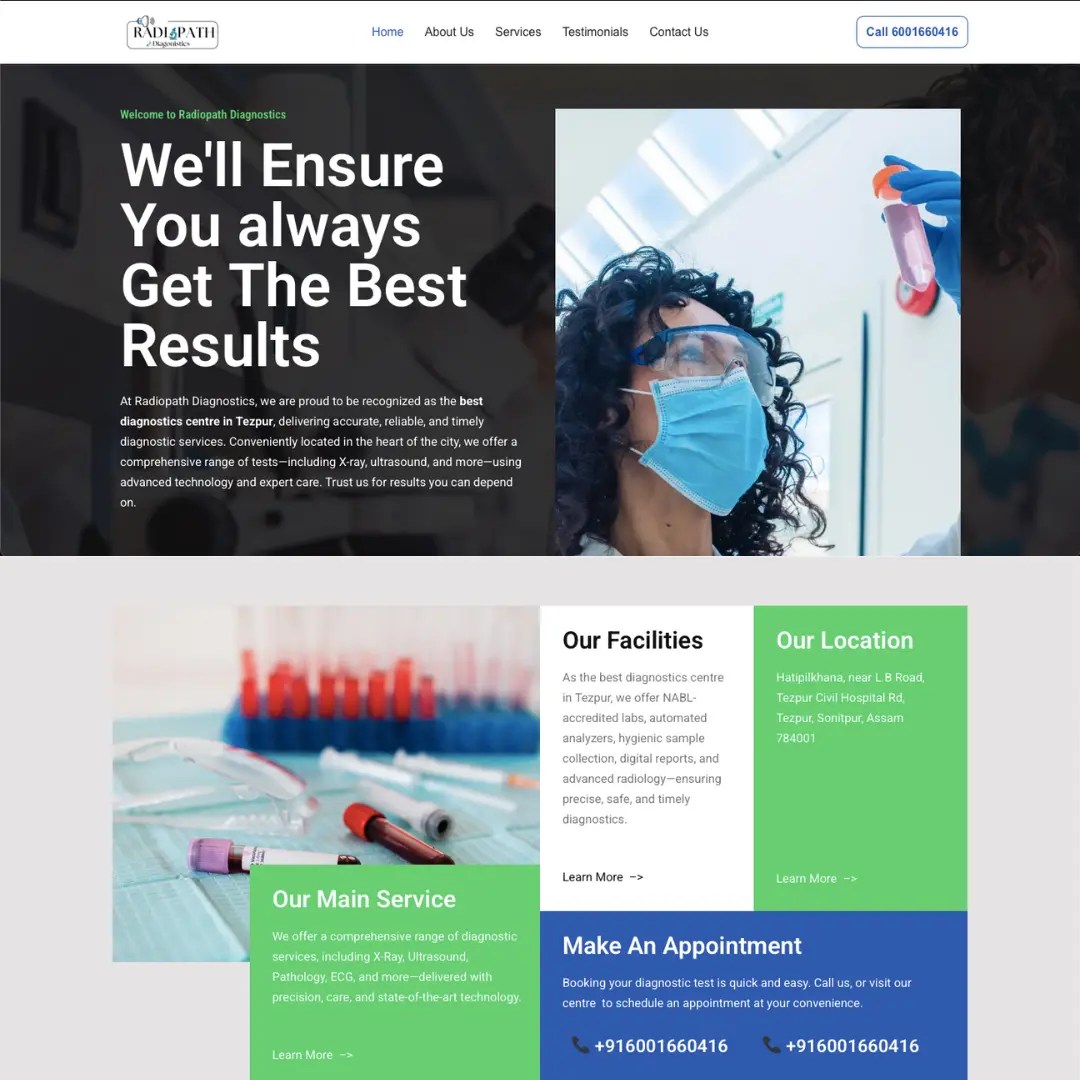 Radiopath Diagnostics Business Website
