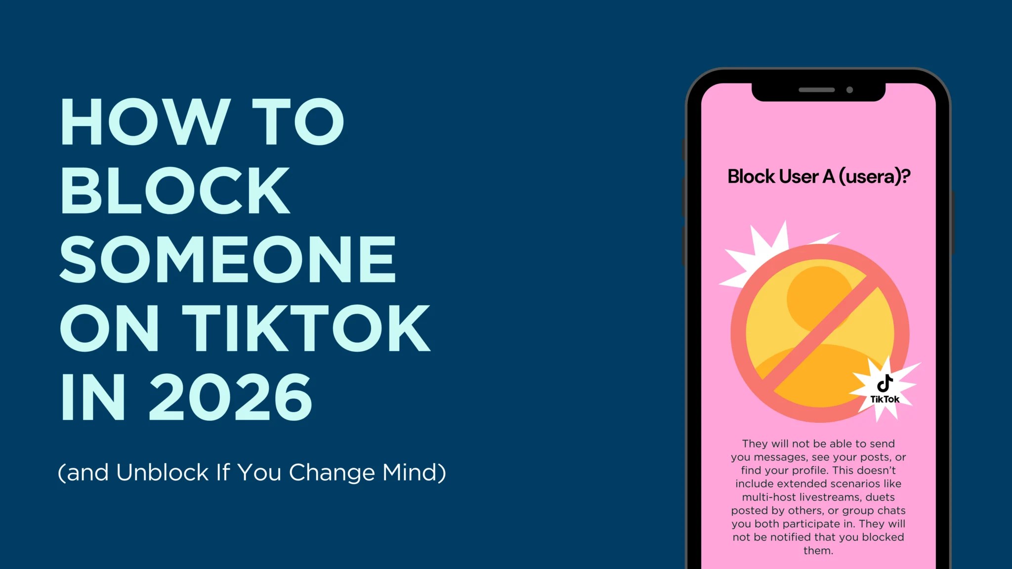 How To Block Someone On TikTok In 2026 And Unblock Block User A Usera 2048x1152 