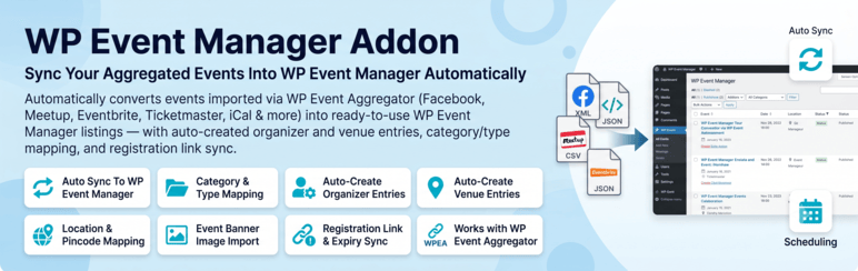 WPEA WP Event Manager Addon