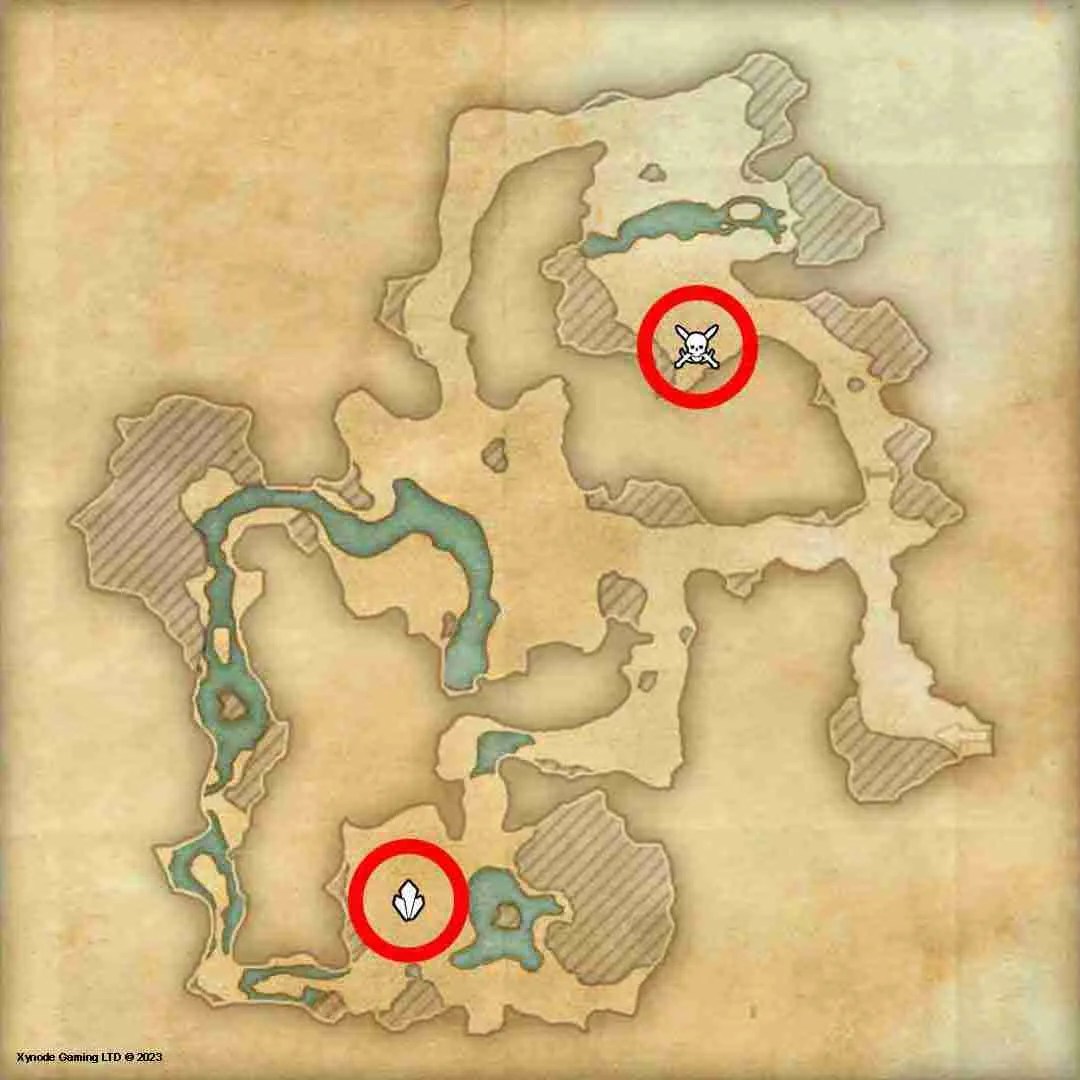 ESO Reaper's March Map Delve Weeping Wind Cave Interior