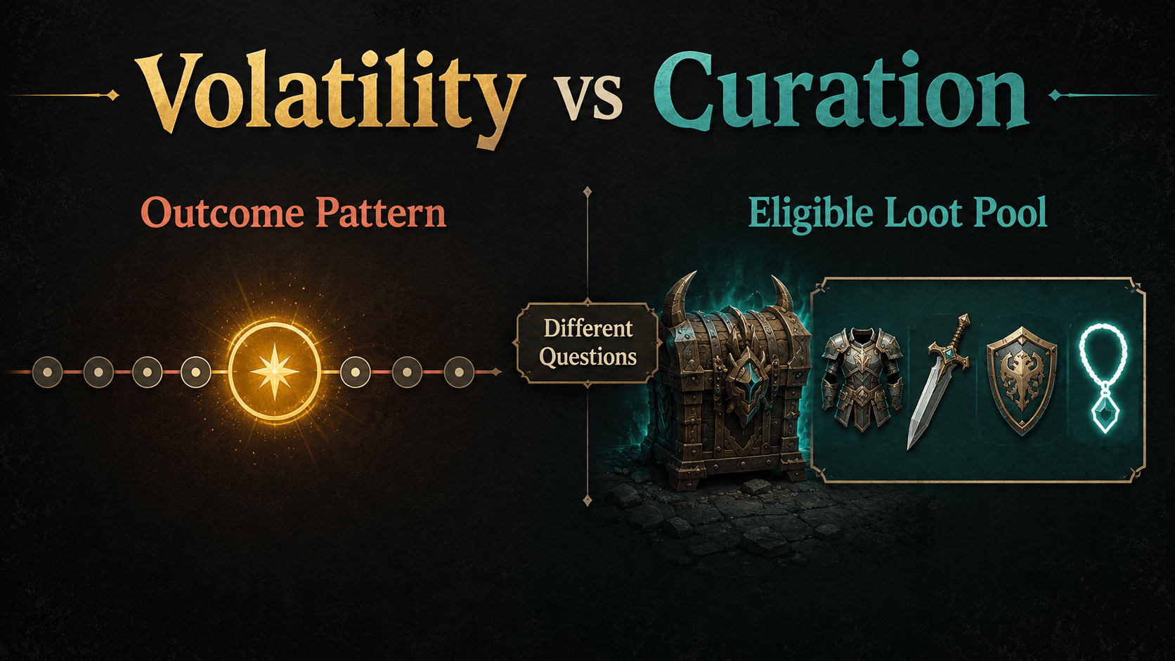 Volatility and curated loot comparison