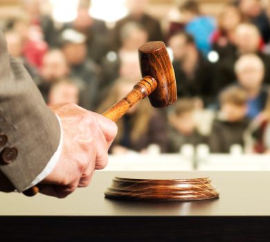 auction bid sale judgment mallet with judge and public, ,selective focus