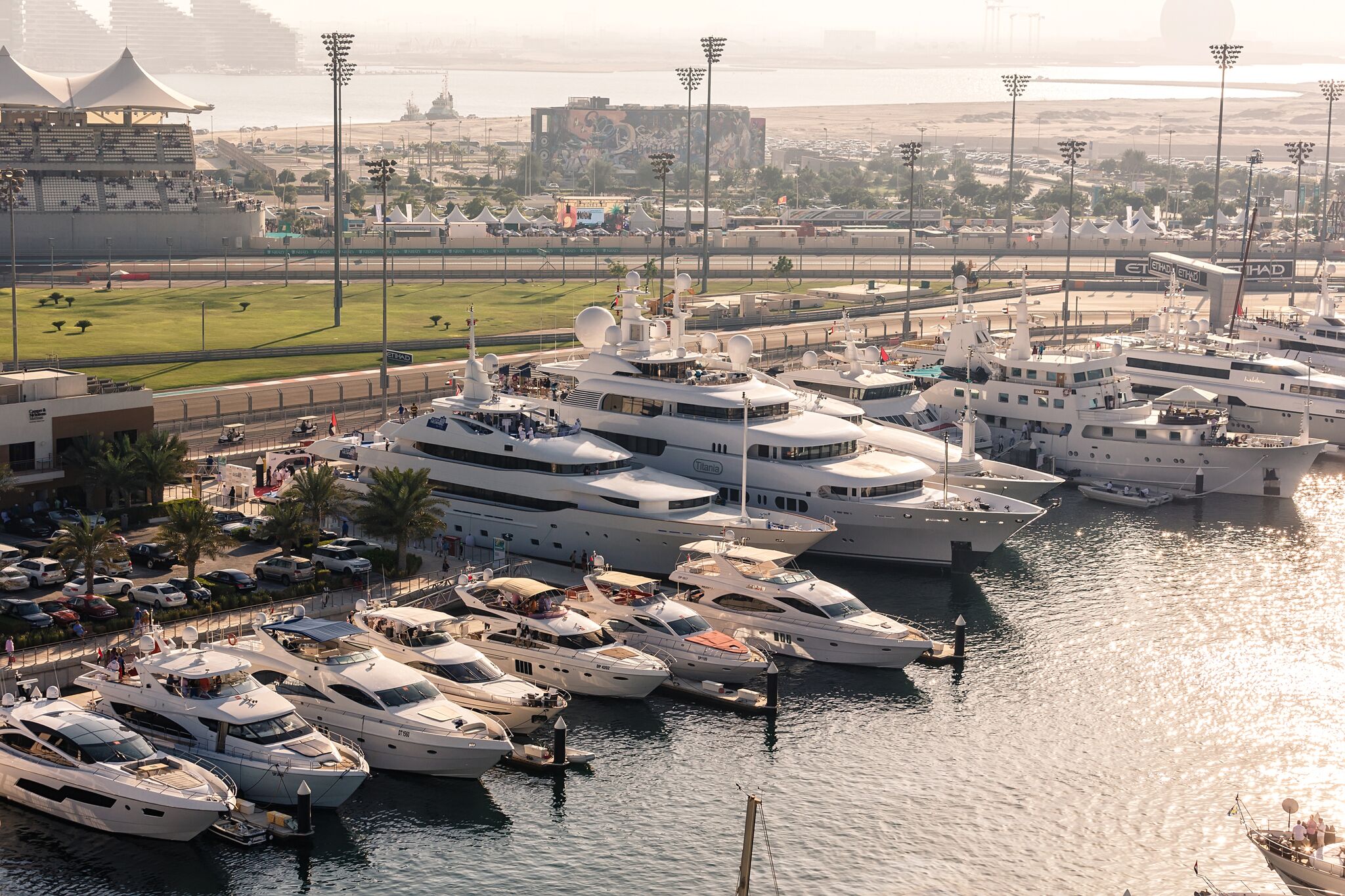 Yas Marina Prepares For Formula 1 Grand Prix Yacht Harbour