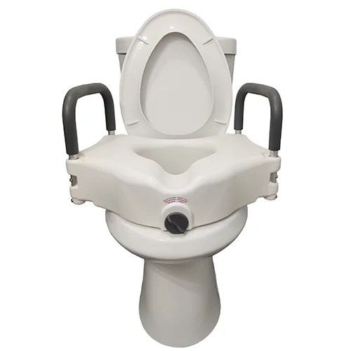 Bathroom Perfect 5" Raised Toilet Seat w/Lock&Arms
