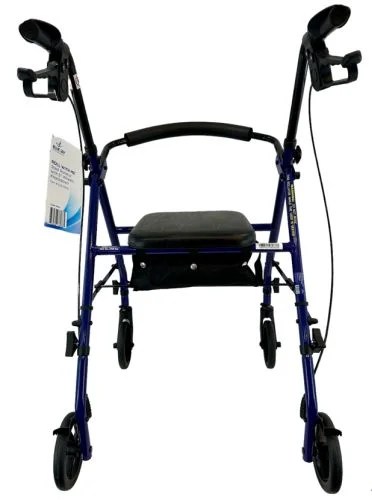ROLL WITH ME Steel Rollator w/6" Wheels, K/D, Blue